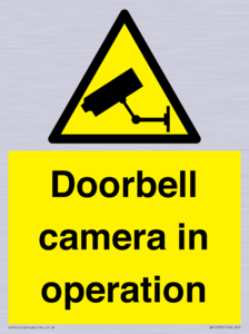 Doorbell camera in operation